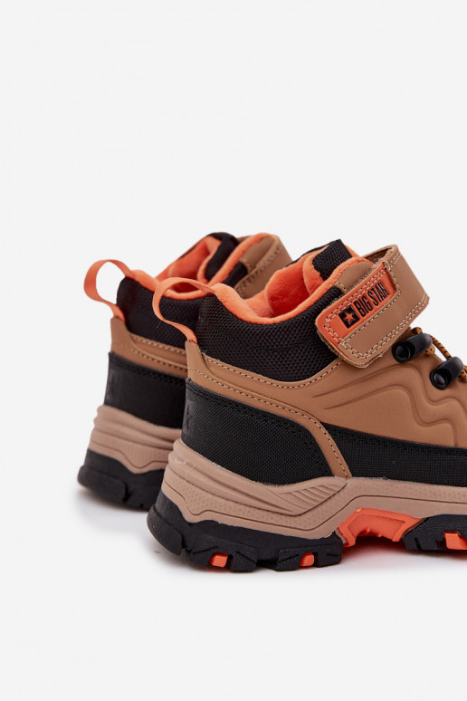 scarpe Stivali da neve Infantile con chiusure adesive Big Star SS374012 colore marrone