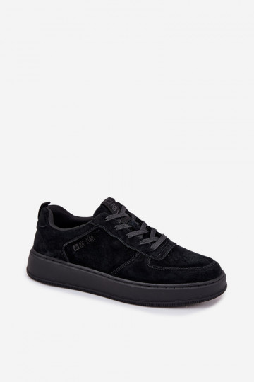 Scarpe sportive da uomo in pelle scamosciata nere con plateau "Big Star OO174012"