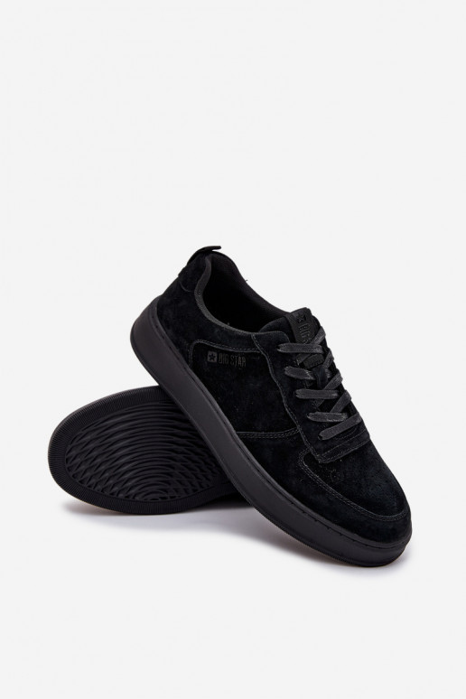 Deveschio Scarpe modello sneakers con una piattaforma dalla pelle scamosciata Big Star OO174012 colore nero