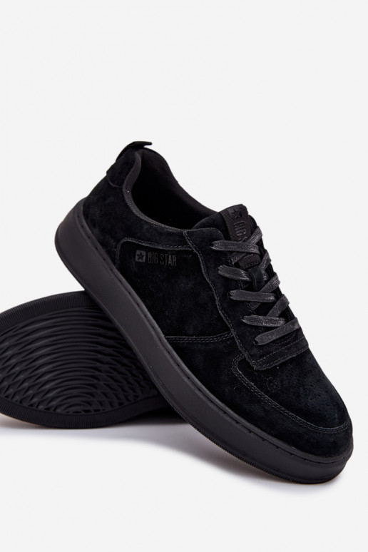 Deveschio Scarpe modello sneakers con una piattaforma dalla pelle scamosciata Big Star OO174012 colore nero