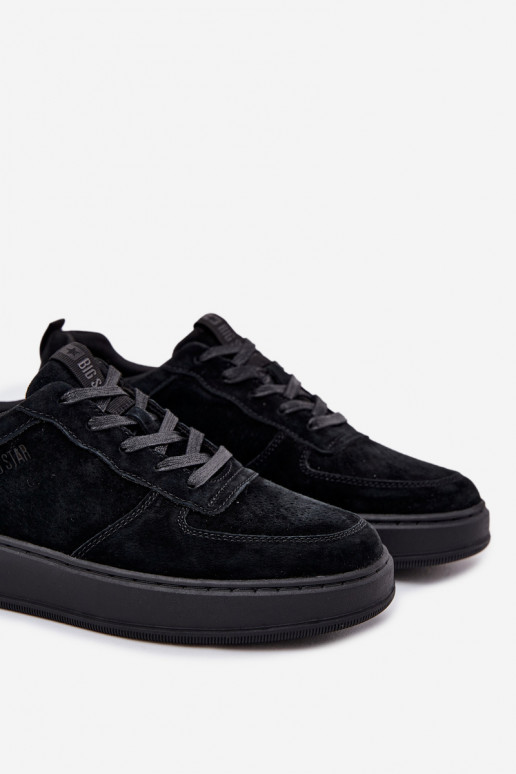 Deveschio Scarpe modello sneakers con una piattaforma dalla pelle scamosciata Big Star OO174012 colore nero