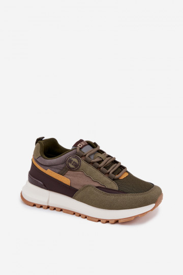 Scarpe sportive da uomo color cachi "Big Star RR174280 HI-POLY SYSTEM"