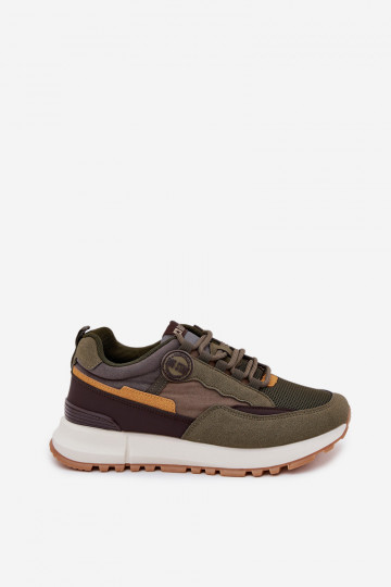 Scarpe sportive da uomo color cachi "Big Star RR174280 HI-POLY SYSTEM" 2
