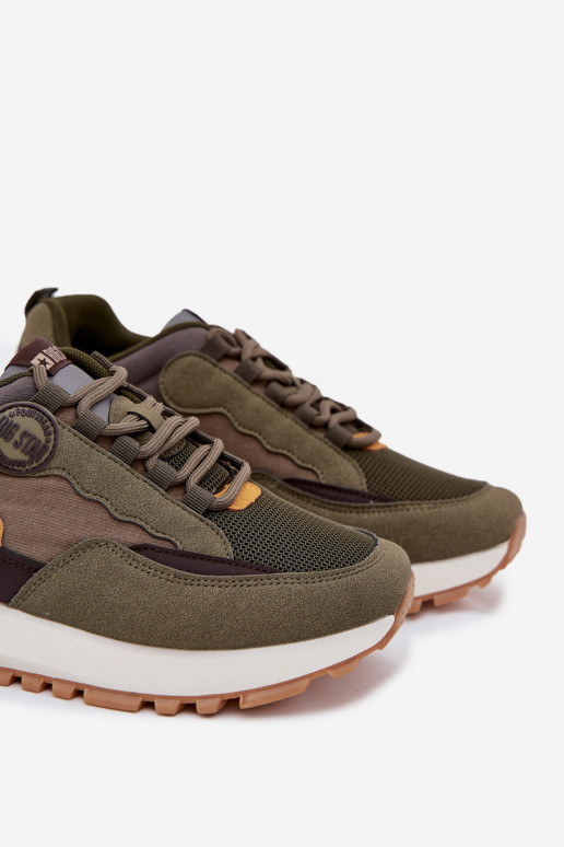 scarpe da ginnastica Scarpe modello sneakers Deveschio Big Star RR174280 HI-POLY SYSTEM colore kaki