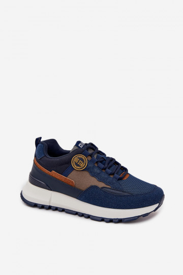 scarpe da ginnastica Scarpe modello sneakers Deveschio Big Star RR174279 HI-POLY SYSTEM blu scuro