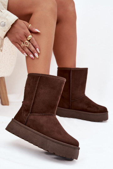 Femminile Stivali da neve con una pelliccia CzekoladoAe Abrams