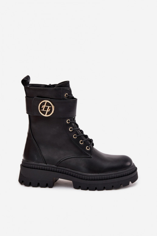 Stivaletti da lavoro Femminile Ze colore doratom Detalem riscaldamento colore nero Fiorena Stivaletti da lavoro Femminile Ze colore doratom Detalem riscaldamento colore nero Fiorena