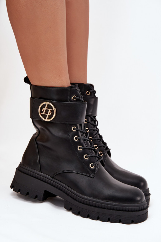 Stivaletti da lavoro Femminile Ze colore doratom Detalem riscaldamento colore nero Fiorena Stivaletti da lavoro Femminile Ze colore doratom Detalem riscaldamento colore nero Fiorena