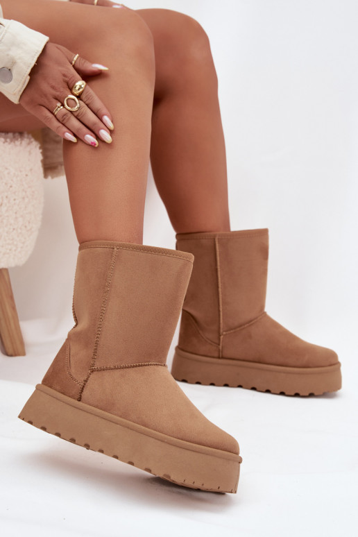 Femminile Stivali da neve con una pelliccia colore marrone Abrams Femminile Stivali da neve con una pelliccia colore marrone Abrams