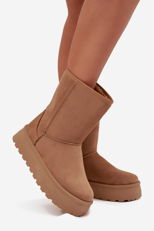 Femminile Stivali da neve con una pelliccia colore marrone Abrams Femminile Stivali da neve con una pelliccia colore marrone Abrams