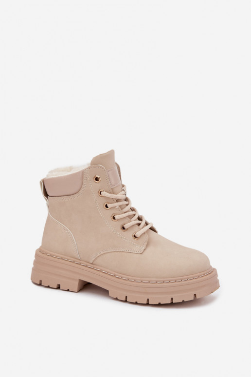 scarpe Femminile riscaldamento con pelliccia all interno Al Castello colore avorio Tharika