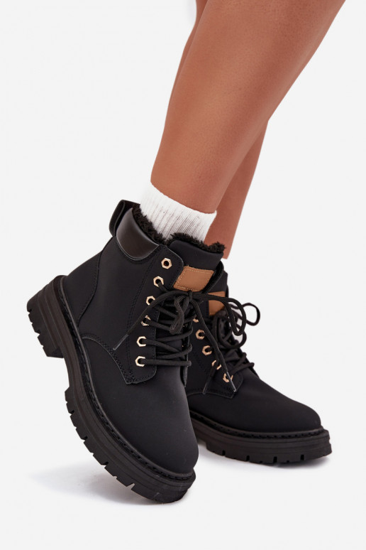 scarpe Femminile riscaldamento con pelliccia all interno Al Castello colore nero Tharika