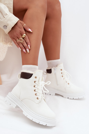 scarpe Femminile riscaldamento con pelliccia all interno Al Castello Colore bianco Tharika