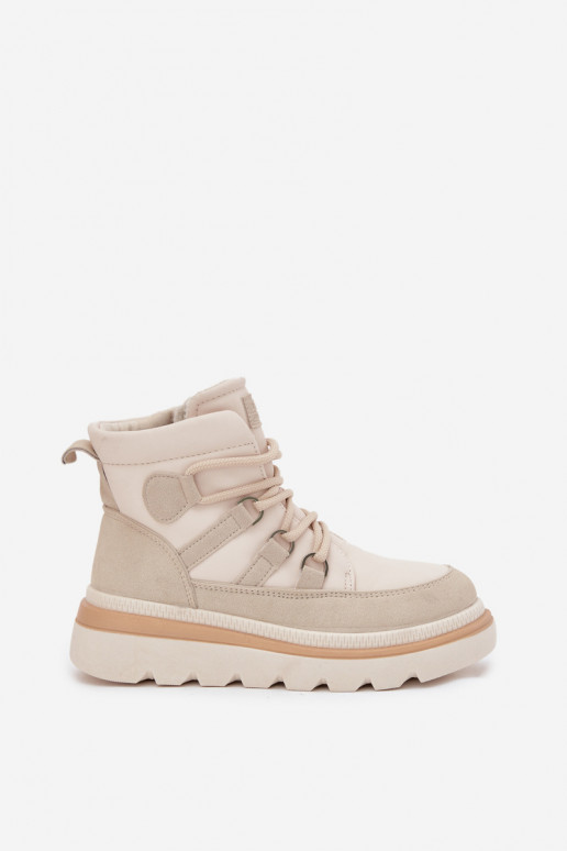 Stivali da donna con una piattaforma colore avorio Liorae Stivali da donna con una piattaforma colore avorio Liorae