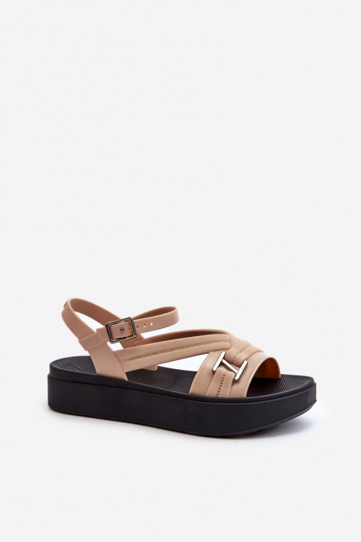 Fragrante Sandali da donna con una piattaforma ZAXY LL285063 beige