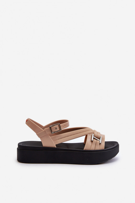 Fragrante Sandali da donna con una piattaforma ZAXY LL285063 beige