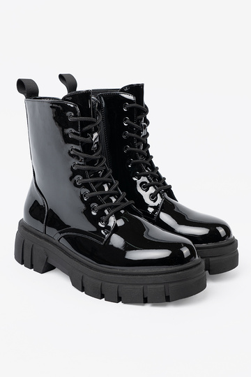 colore nero laccato stivali da equitazione alti na masyAnej podeszAie