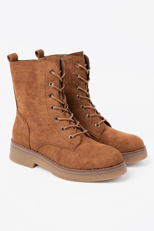 Conveniente stivali da equitazione alti A kolorze karmeloAym su suola piatta