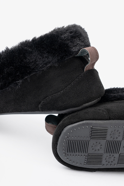 Morbido, colore nero kapcie typu mocassini con un fiocco