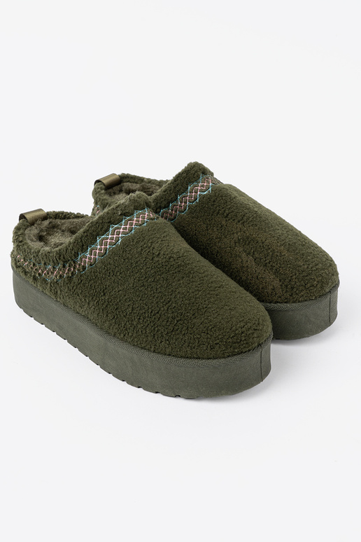 colore kaki, miękkie scarpe a'la Stivali da neve bez pięty