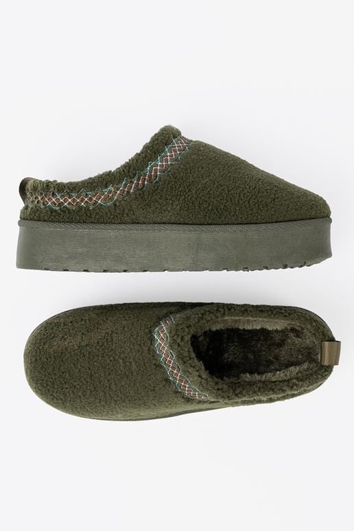 colore kaki, miękkie scarpe a'la Stivali da neve bez pięty