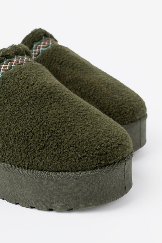 colore kaki, miękkie scarpe a'la Stivali da neve bez pięty