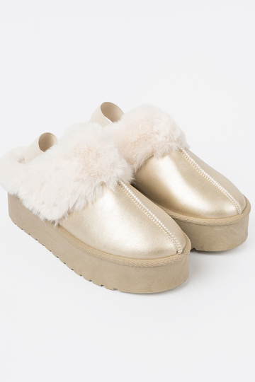 colore dorato scarpe a'la Stivali da neve z Colore biancom cappotto