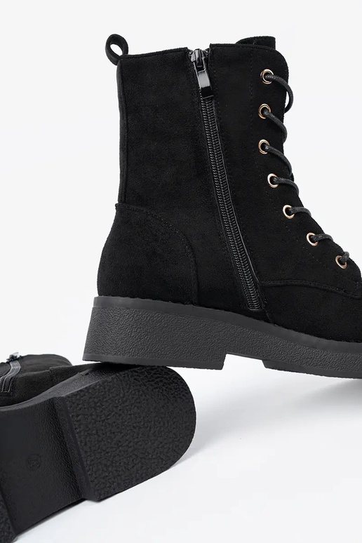 Conveniente stivali da equitazione alti A kolorze colore nerom su suola piatta Conveniente stivali da equitazione alti A kolorze colore nerom su suola piatta