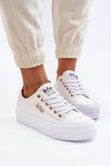Scarpe bianche femminili con piattaforma Lee Cooper LCW-24-31-2725