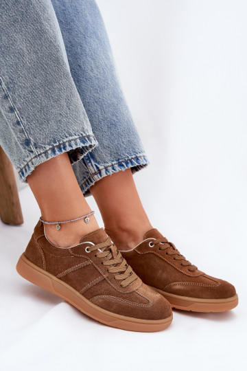 dalla pelle scamosciata Basso Scarpe modello sneakers Femminile colore marrone Paliana