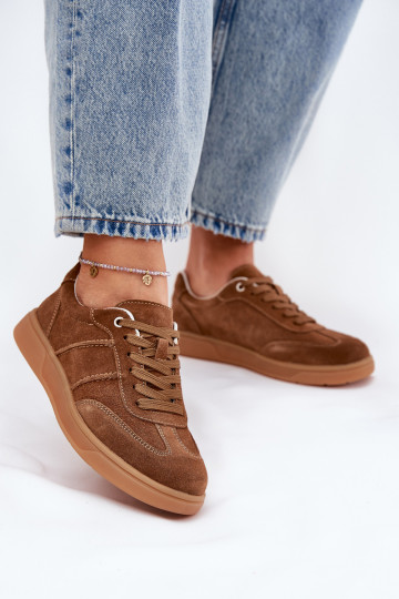 dalla pelle scamosciata Basso Scarpe modello sneakers Femminile colore marrone Paliana 2