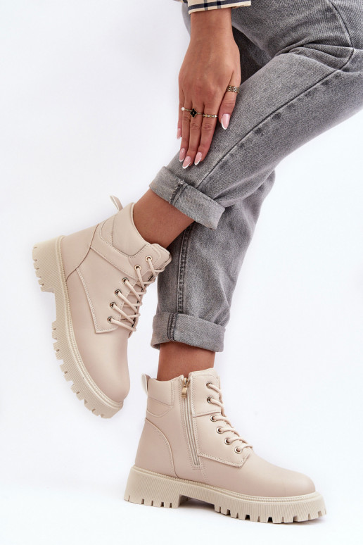 Femminile scarpe con cerniere riscaldamento beige Gremiva Femminile scarpe con cerniere riscaldamento beige Gremiva