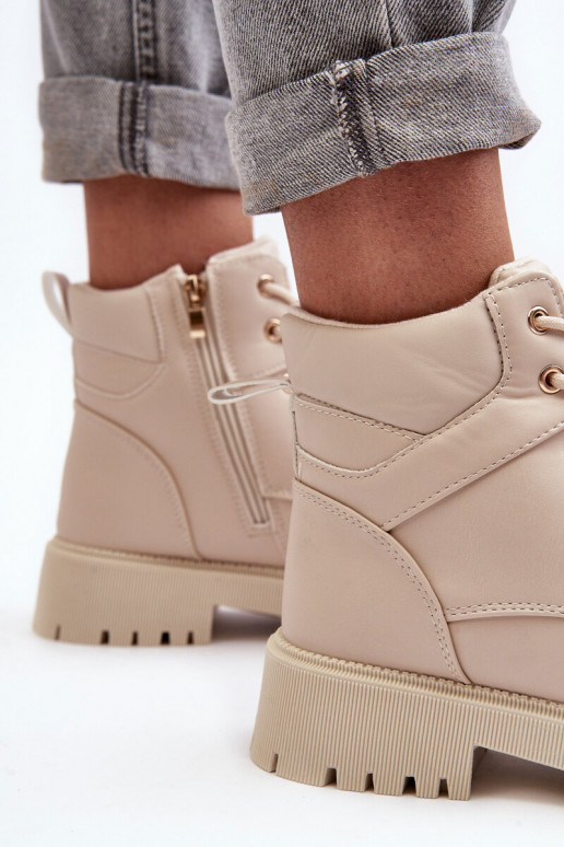 Femminile scarpe con cerniere riscaldamento beige Gremiva Femminile scarpe con cerniere riscaldamento beige Gremiva