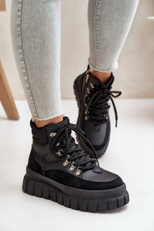 Femminile riscaldamento Stivali scarpe con una piattaforma colore nero Jelenia Femminile riscaldamento Stivali scarpe con una piattaforma colore nero Jelenia