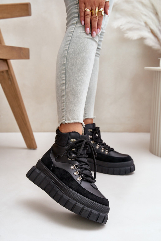 Femminile riscaldamento Stivali scarpe con una piattaforma colore nero Jelenia Femminile riscaldamento Stivali scarpe con una piattaforma colore nero Jelenia