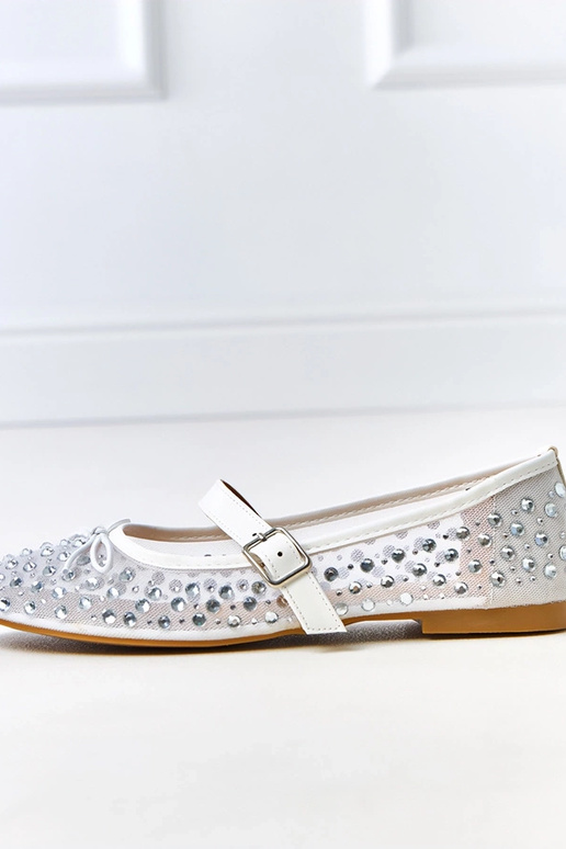 Ballerine bianche in rete con... Ballerine bianche in rete con...