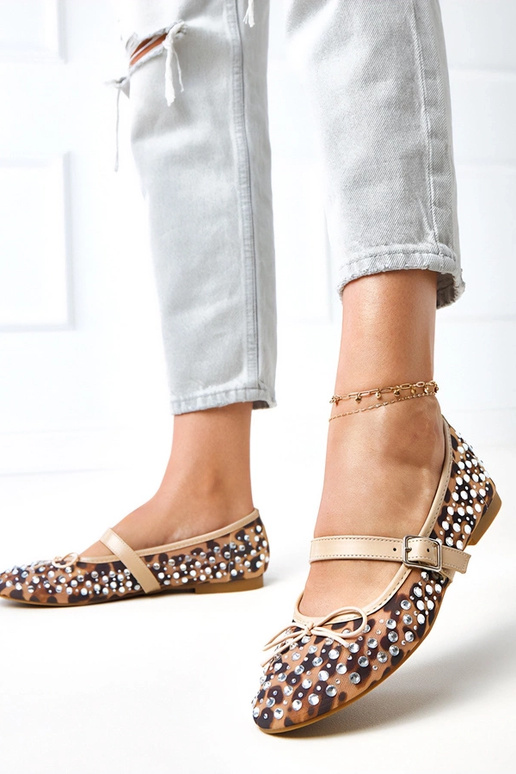 Ballerine in rete a motivo leopardato...