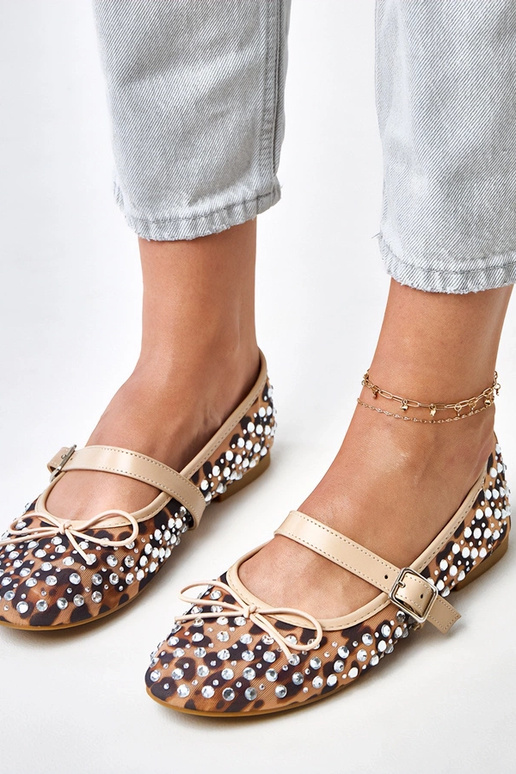 Ballerine in rete a motivo leopardato...