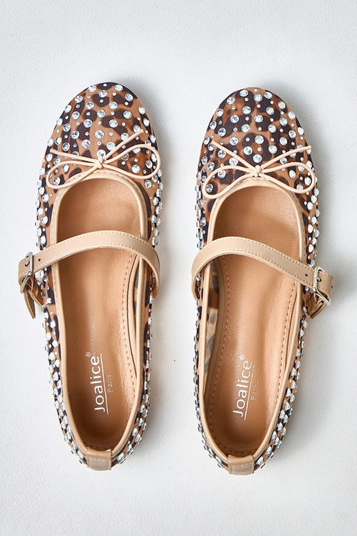 Ballerine in rete a motivo leopardato...