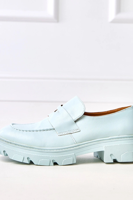 Mocassini blu da donna in pelle...