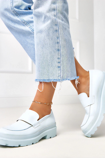 Mocassini blu in pelle... 2