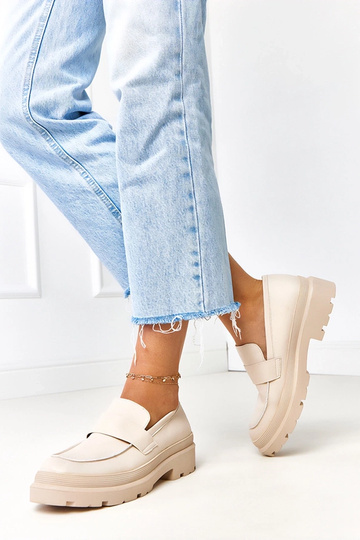 Mocassini sabbia in pelle...