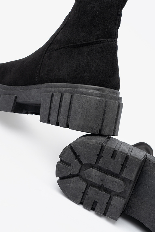 Stivali in pelle scamosciata neri da donna Stivali in pelle scamosciata neri da donna