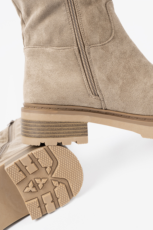 beige scarpe su una suola spessa z choleAką alla caviglia