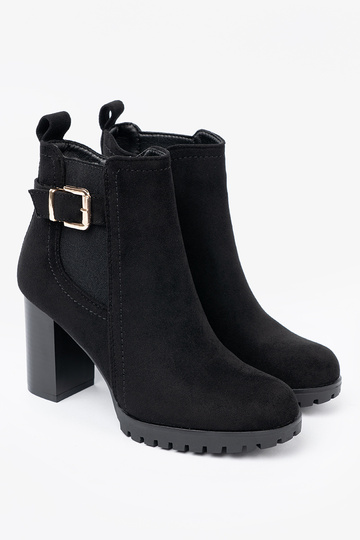 colore nero stivali con fibbia decorativa