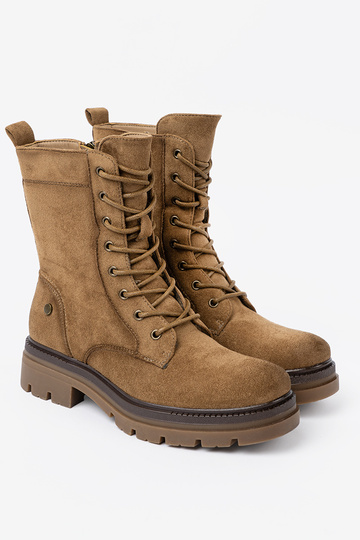 Elegantello classico dalla pelle scamosciata stivali da equitazione alti A odcieniu brązu