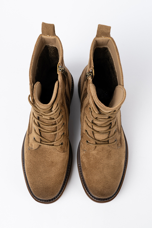 Elegantello classico dalla pelle scamosciata stivali da equitazione alti A odcieniu brązu Elegantello classico dalla pelle scamosciata stivali da equitazione alti A odcieniu brązu