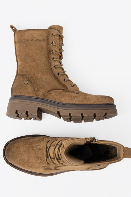 Elegantello classico dalla pelle scamosciata stivali da equitazione alti A odcieniu brązu Elegantello classico dalla pelle scamosciata stivali da equitazione alti A odcieniu brązu