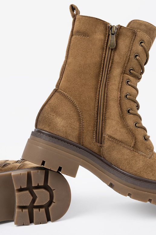 Elegantello classico dalla pelle scamosciata stivali da equitazione alti A odcieniu brązu Elegantello classico dalla pelle scamosciata stivali da equitazione alti A odcieniu brązu