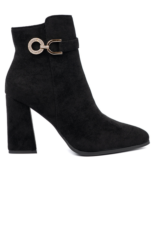 Stile elegante colore nero scarpe z biżuteryjnym akcentem Stile elegante colore nero scarpe z biżuteryjnym akcentem